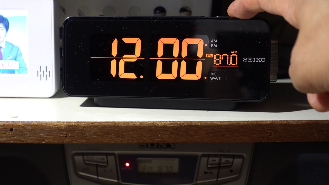 FMラジオ付きパタパタ音のしない電波時計【4K】