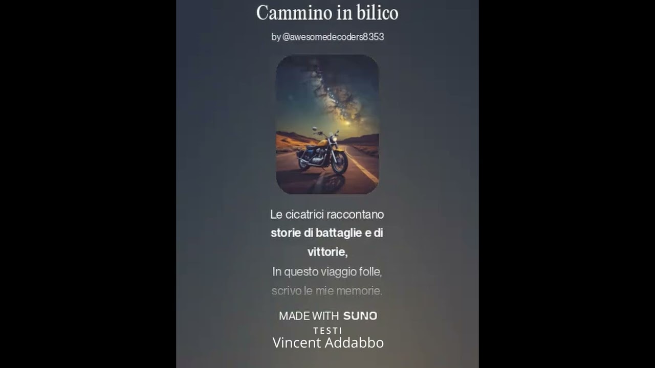 Cammino in bilico video musicale