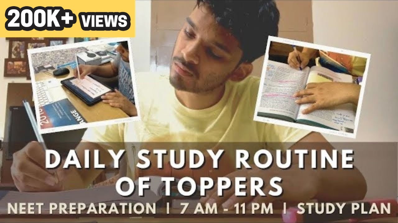 Daily Study Routine of Toppers for NEET Preparation - 7AM - 11PM | Effective Study Plan