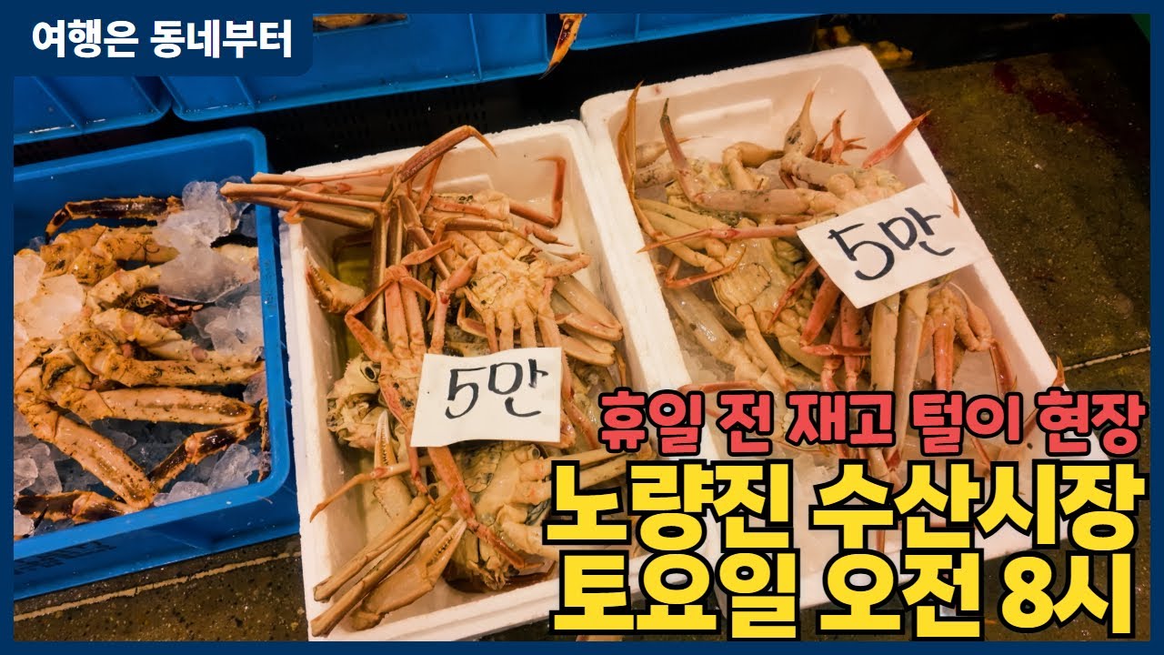 노량진수산시장 떨이 타임에 대게가 반값? 서울에서 해산물 가장 싸게 사는 방법