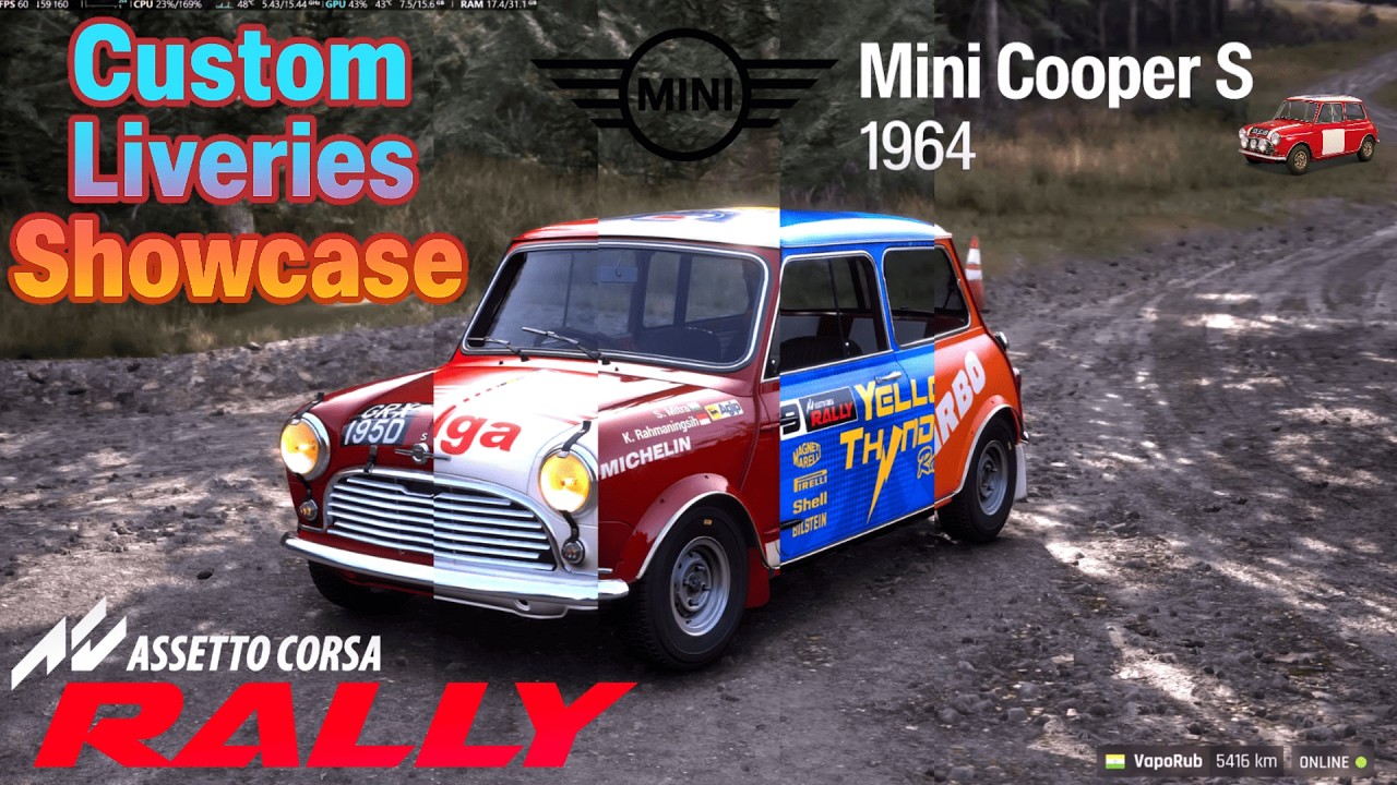 Assetto Corsa Rally – Mini Cooper S Custom Livery Showcase #assettocorsarally #rally #mini