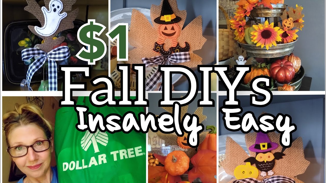 NEW DOLLAR TREE FALL DIYS | DIY DOLLAR TREE FALL DECOR IDEAS 2021| SIMPLE DOLLAR TREE FALL CRAFTS