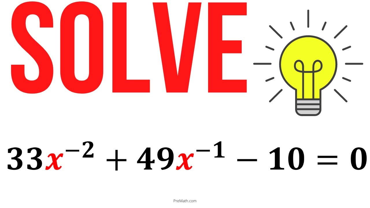 Olympiad Question | How to Solve an Equation with Negative Exponents | Math Olympiad Training