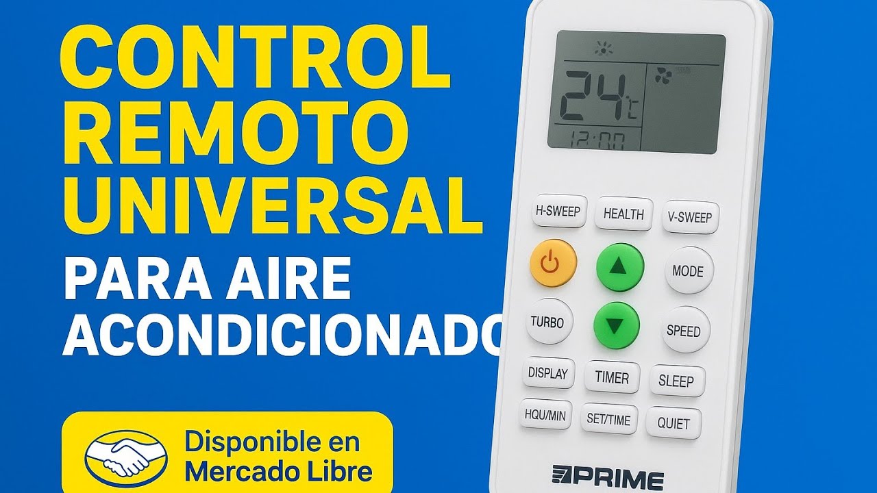Control remoto PRIME KKG12A-C1 EMPRC122-T  aire acondicionado #electronic #controlremoto #prime 