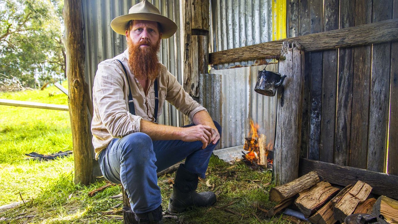 How Australian Bushmen lived in the Gold Rush / Shelter Build & Camp