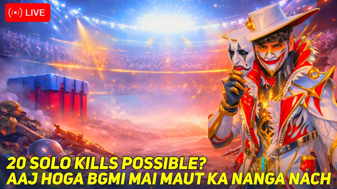 🔥 20 SOLO KILLS CHALLENGE 😱 | BGMI Vertical LIVE | Rusher Gaming 🔥