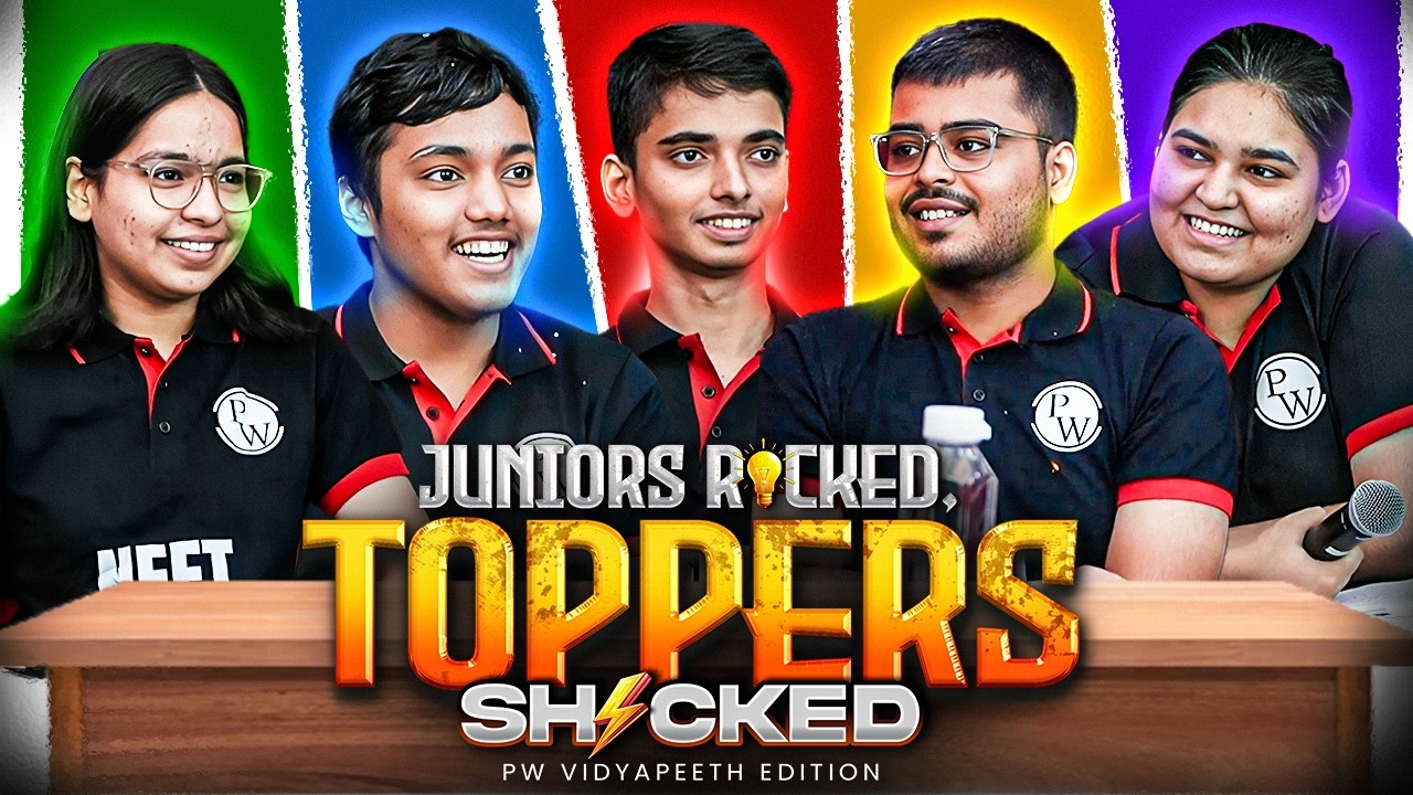 Toppers Were Not Ready for This! 🤯|| Junior Rocked, Toppers Shocked PW Vidyapeeth Edition