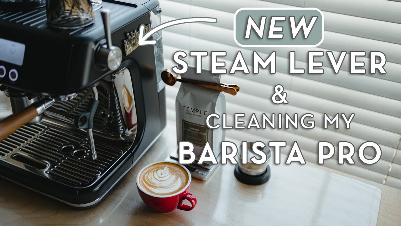 Installing the Crema Steam Lever on my Breville Barista Pro + Flush Cycle Cleanup