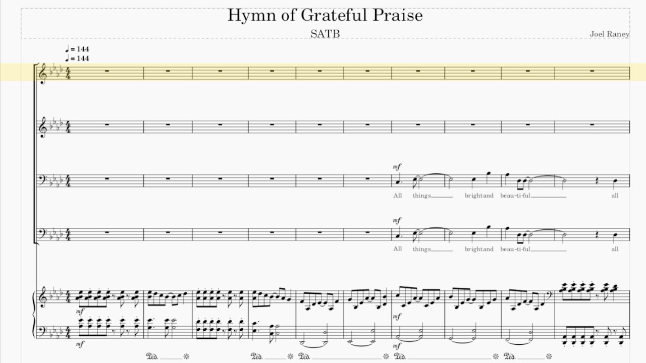 Sop 1 Hymn of Grateful Praise - Joel Raney