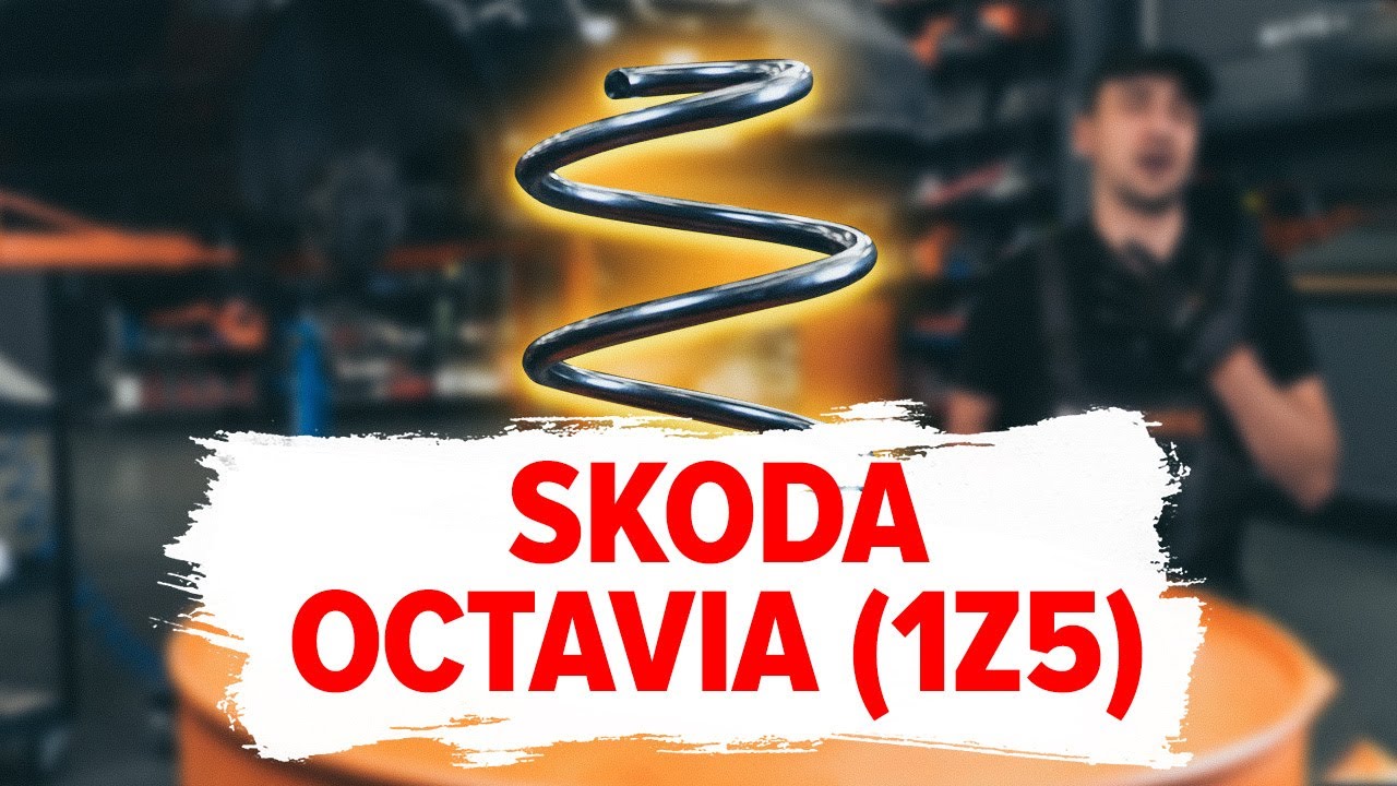 How to change front springs / front coil springs on OCTAVIA (1Z5) [TUTORIAL AUTODOC]
