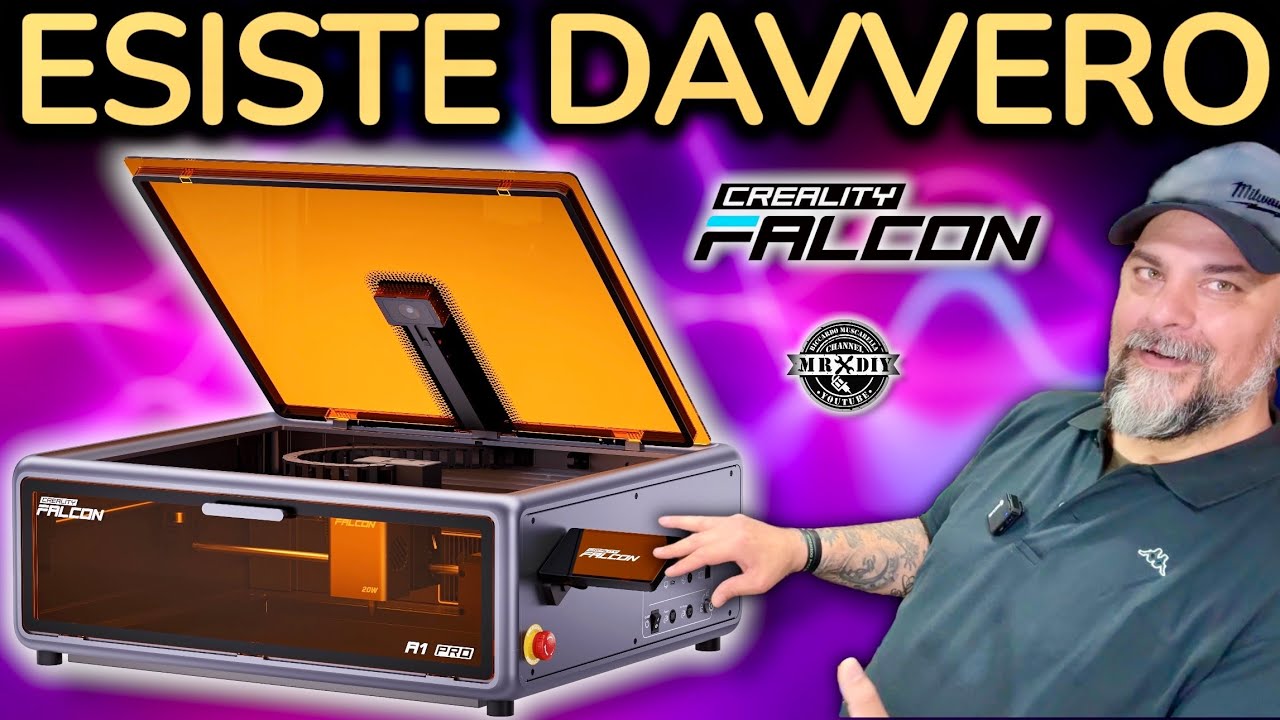 Nuovo Creality Falcon A1 Pro. Incisore laser automatico, rivoluzionario con diodo da 20W e IR da 2W.