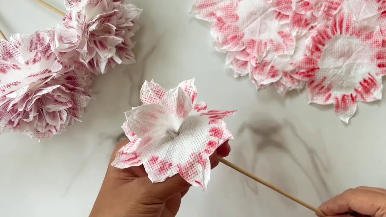 Tissue paper rose -  Easy paper rose