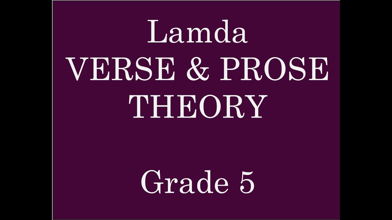 LAMDA verse & prose Grade 5 Theory