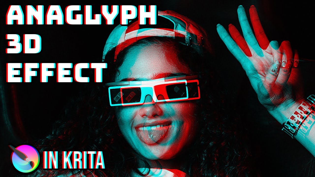 Anaglyph 3D Effect (Krita Tutorial)