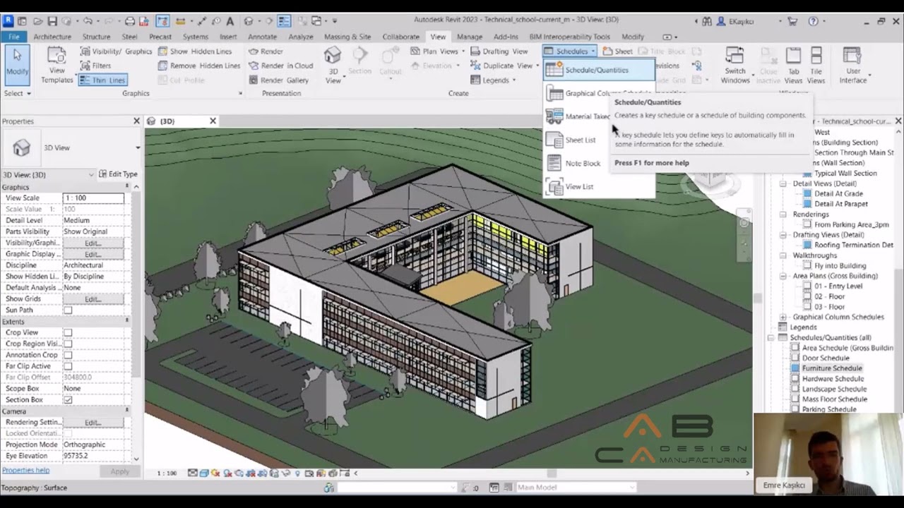 AUTODESK REVIT ile METRAJ YÖNETİMİ