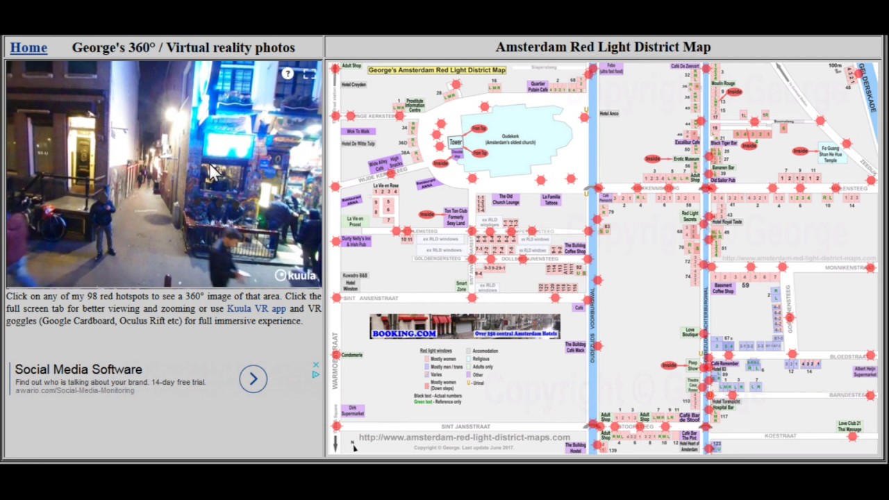 George's Amsterdam Red Light District  360&deg; / Virtual reality photos & new maps