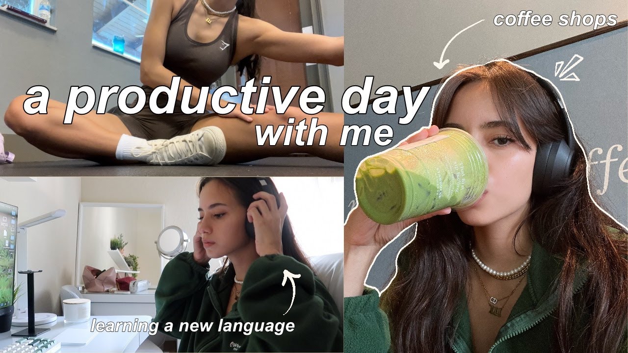 GET PRODUCTIVE WITH ME | learning a new language, closet cleanout, workouts, + more