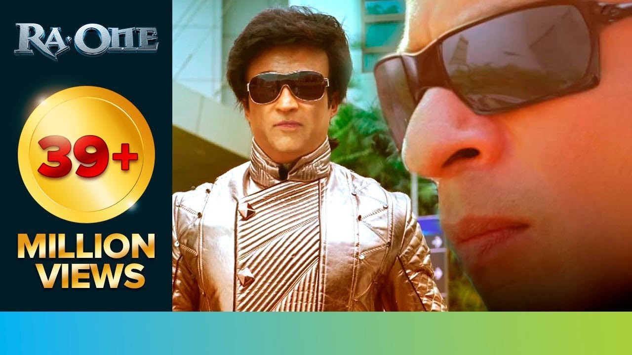 Rajinikanth 'Chitti' met Shah Rukh Khan 'G.One' | RA.One | Movie Scene