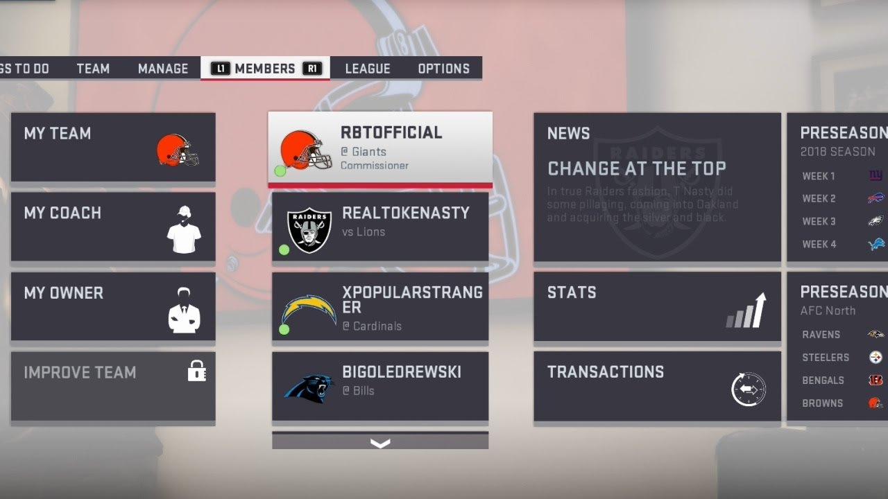 CreatorsFM Franchise Series FANTASY DRAFT! Madden 19