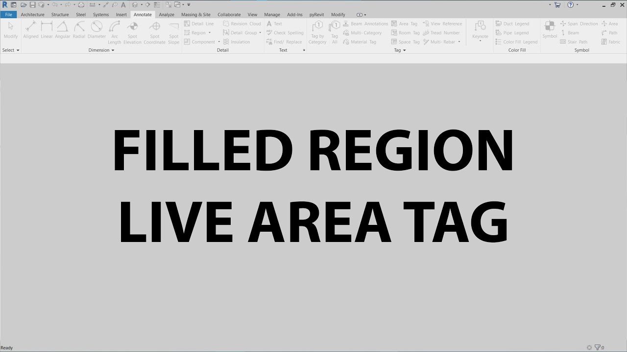 Revit - Filled Regions 01 - How to create a live area tag for filled regions