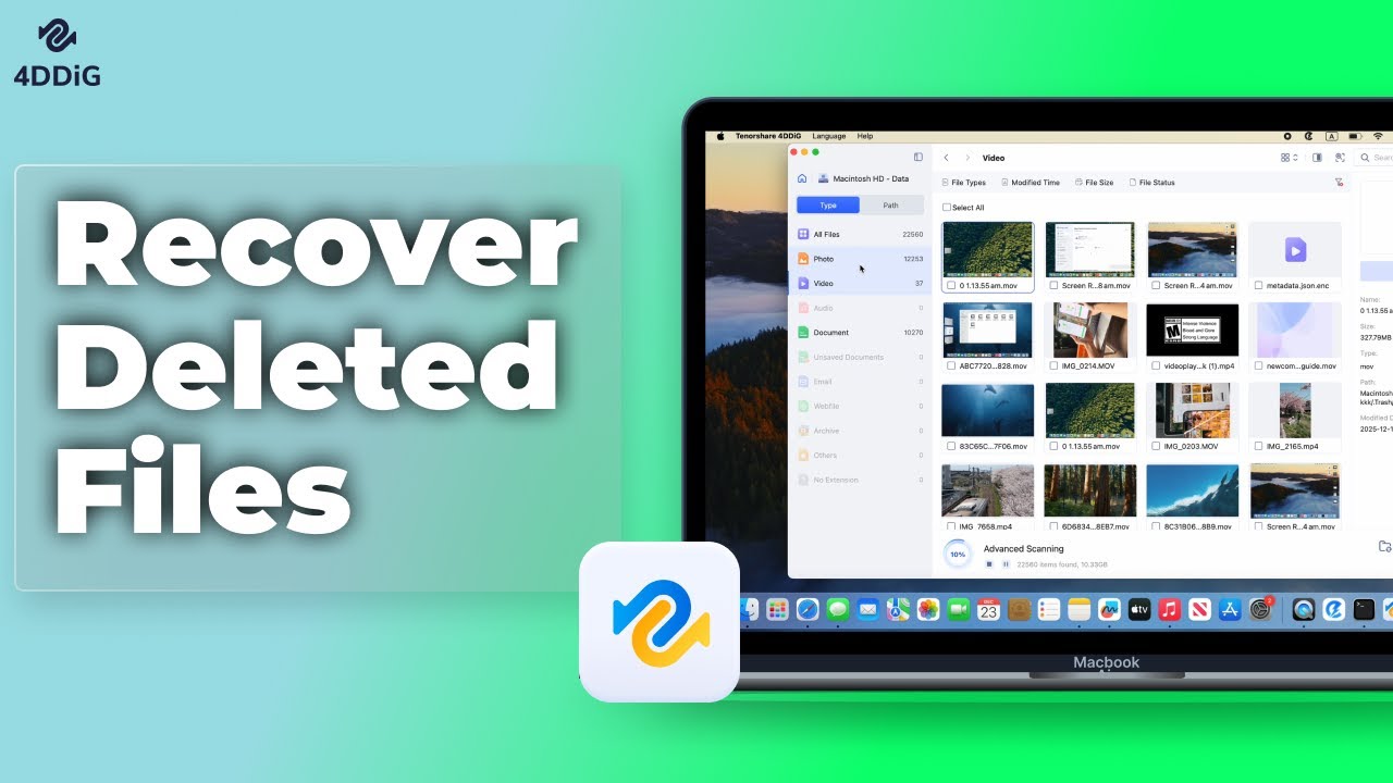 How to Recover Deleted Files on Mac with 4DDiG Mac Data Recovery | Apple Silicon