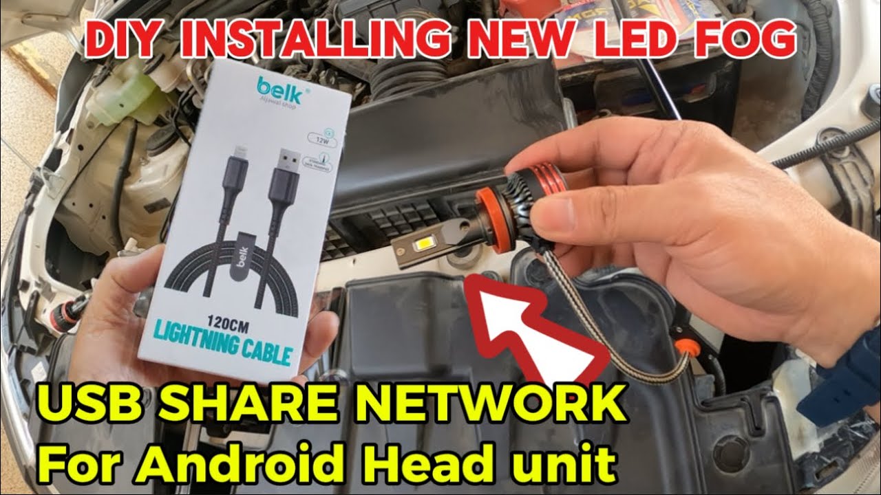Installing LED NEW FOG LIGHT & USB share network to my Toyota Rush