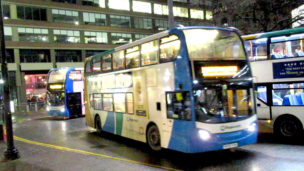 Buses & Trams at Manchester Piccadilly Gardens | Winter 2023