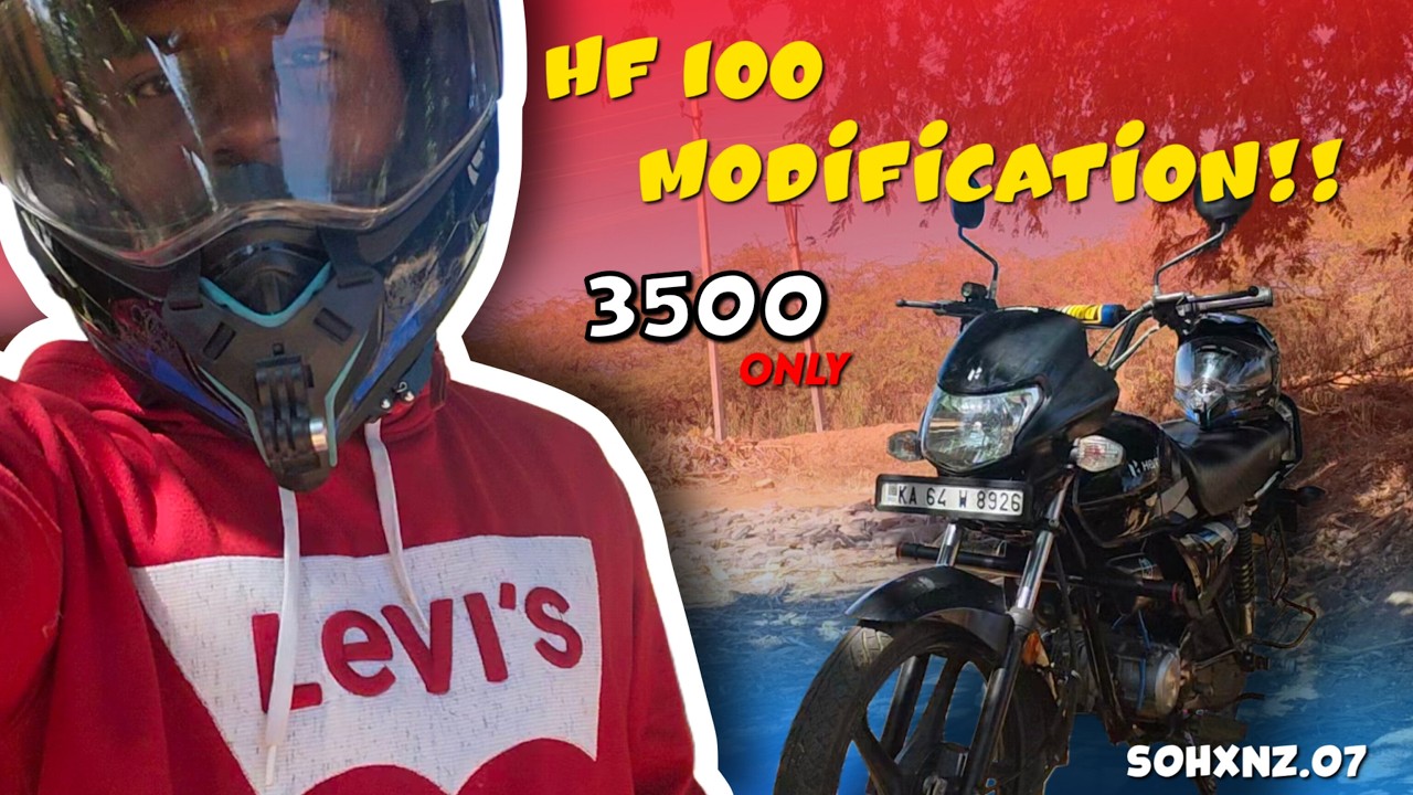LOW BUDGET MODIFIED HF100 IN KANNADA l HF 100 MODIFICATION #hf100 #modification #kannada