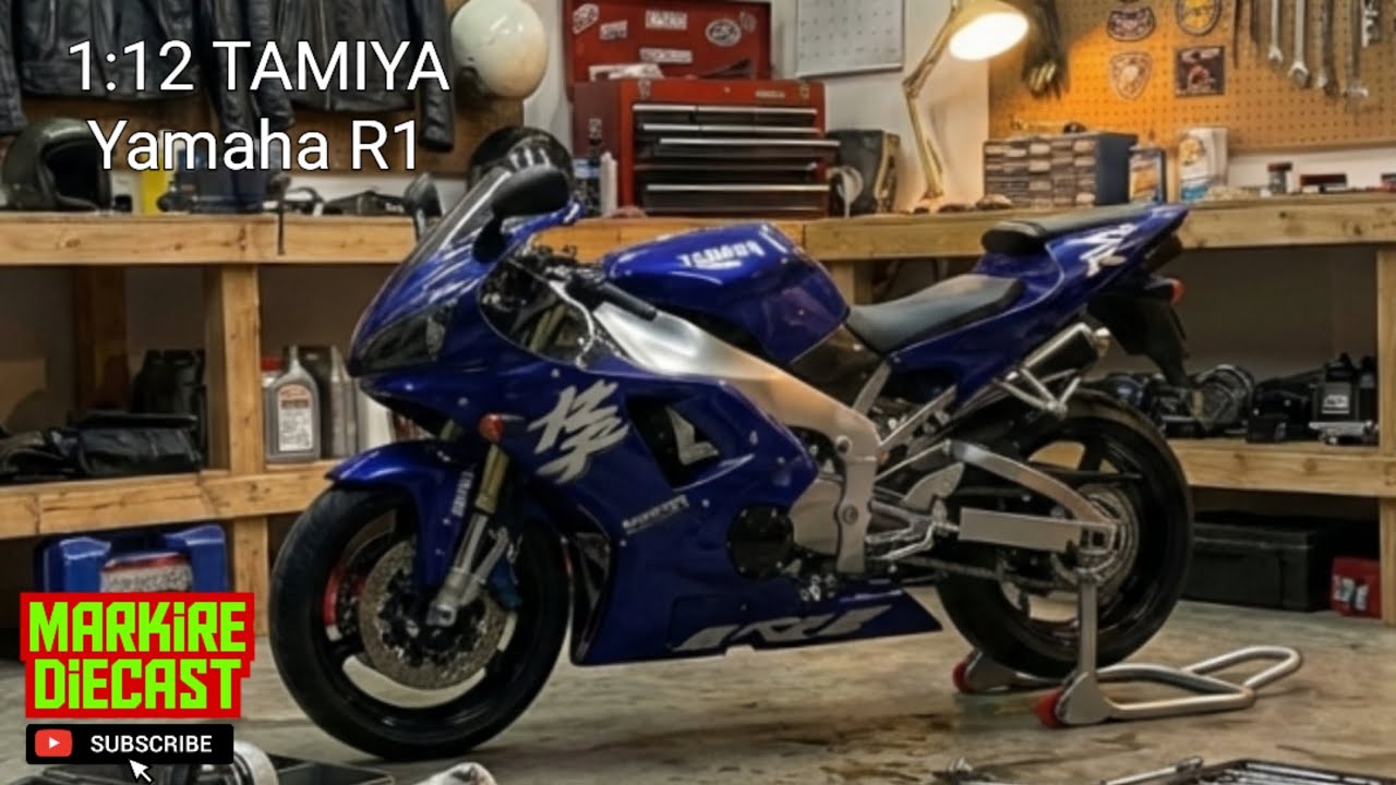 1:12 Yamaha R1 (first gen) TAMIYA. ASMR #tamiya #yamahar1 #markirediecast 