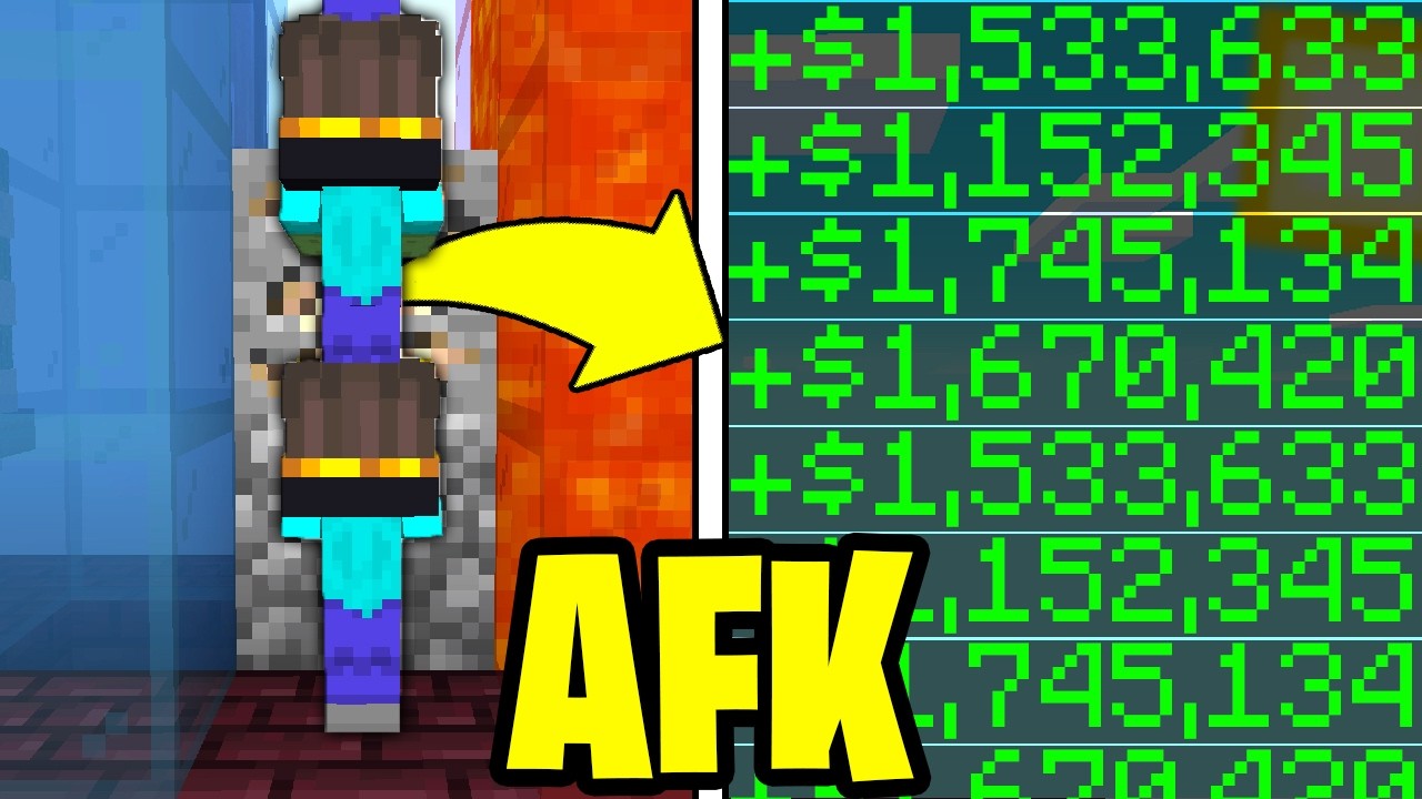 These Minions make me RICH WHILE AFK on Minecraft Skyblock Server!! (TalonMC)