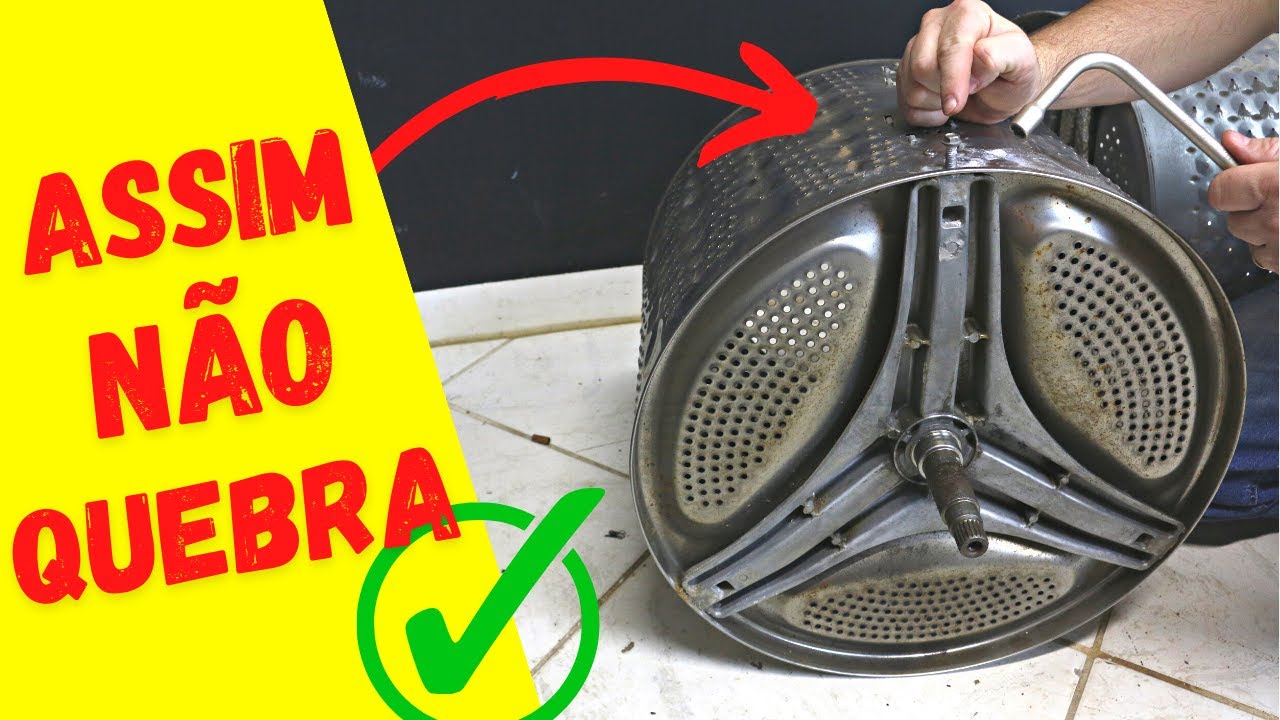 🔴 MUITOS NÃO SABE ESSA TÉCNICA - Retirar parafuso CESTO do EIXO tripé LAVA E SECA
