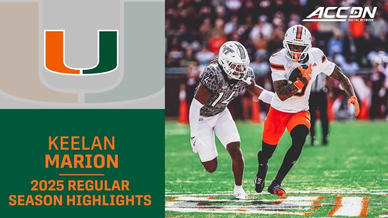 Keelan Marion 2025 Regular Season Highlights | Miami WR