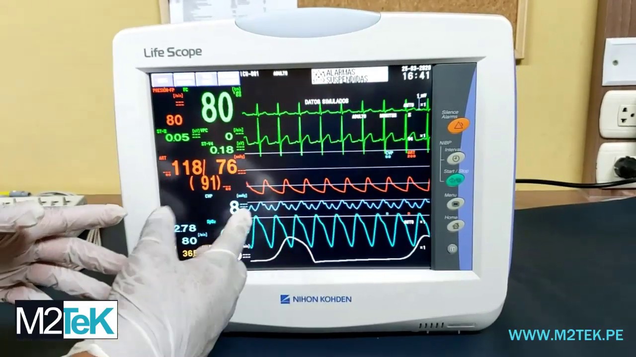 Monitor de signo vitales Nihon Kohden BSM 3562 Funcionamiento básico