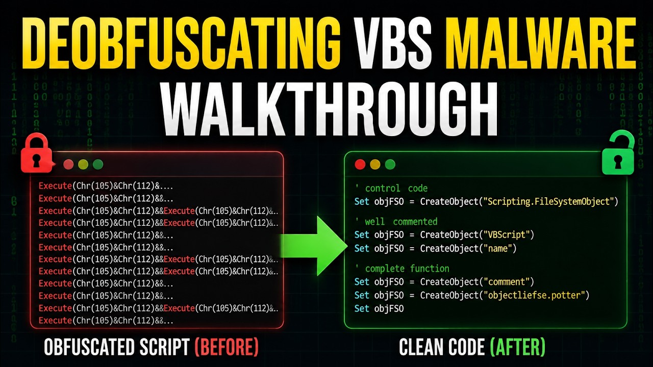 This VBS Malware Hides a Secret Payload&hellip; | Malware Analysis (No Commentary)