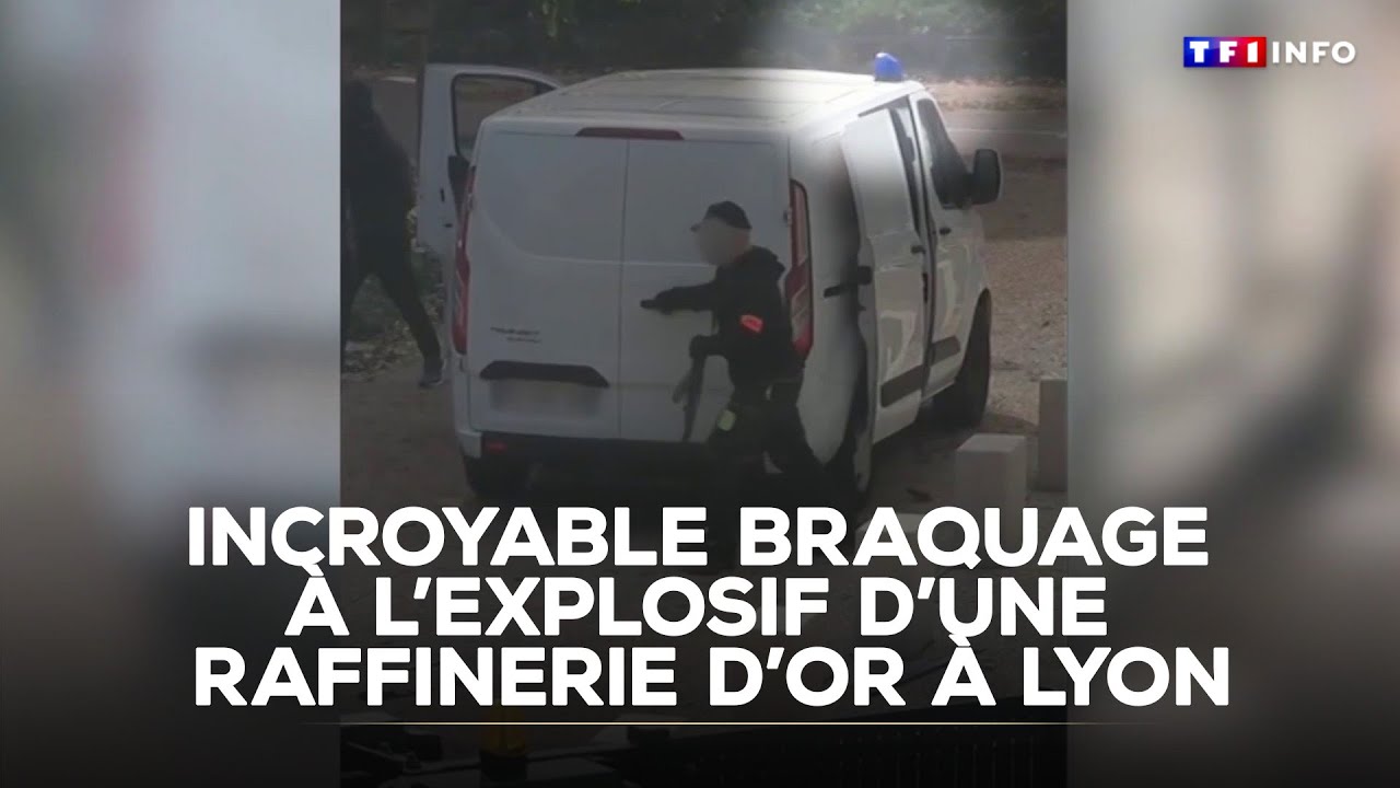 10 min d'angoisse ! Incroyable braquage à l'explosif d'une raffinerie d'or à Lyon｜TF1 INFO