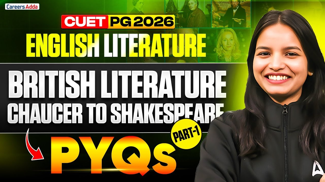 CUET PG 2026 English | British Literature PYQs | Chaucer to Shakespeare | Part 1