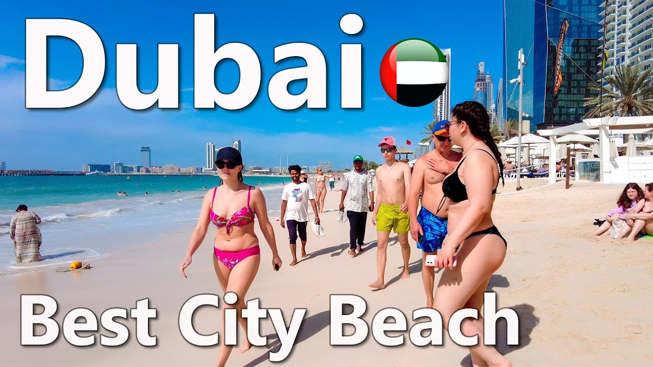 Dubai Jumeirah Beach Walk Tour 4K 🇦🇪
