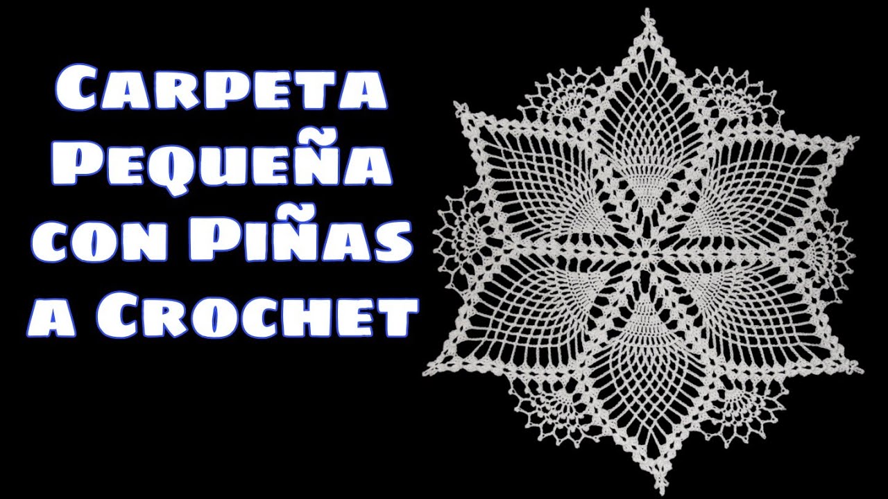 Carpeta Pequeña Estrella de Piñas a Crochet. (50 Centímetros)