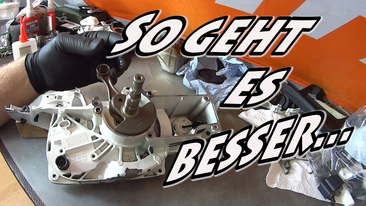 Stihl 261  Kurbelwellengehäuse einer Motorsäge zusammen bringen ... so geht es noch einfacher