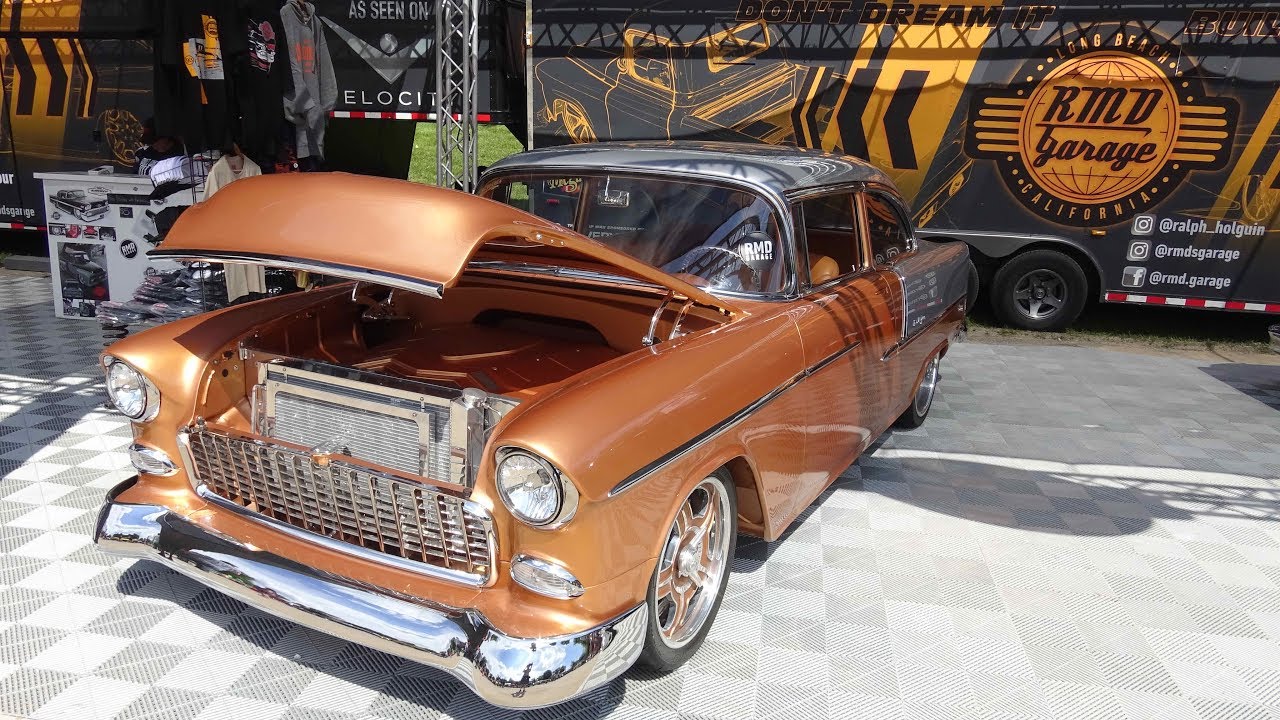 1955 Chevy Custom named Rose Gold by Ralph Holguin of RMD Garage.