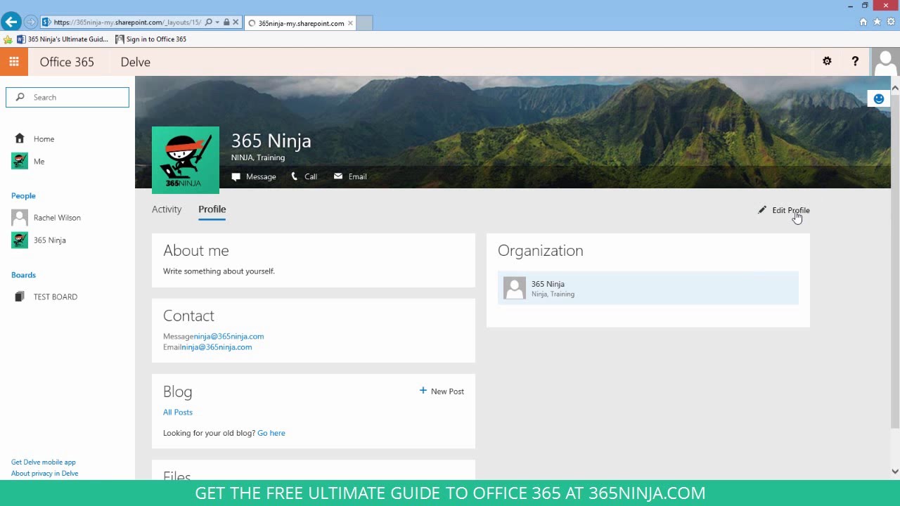 Change Your Office 365 Account Settings
