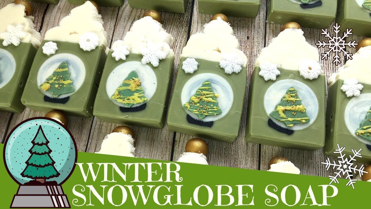 Making of White Christmas Snow Globe Cold Process Soap | ❄️ GYPSYFAE CREATIONS