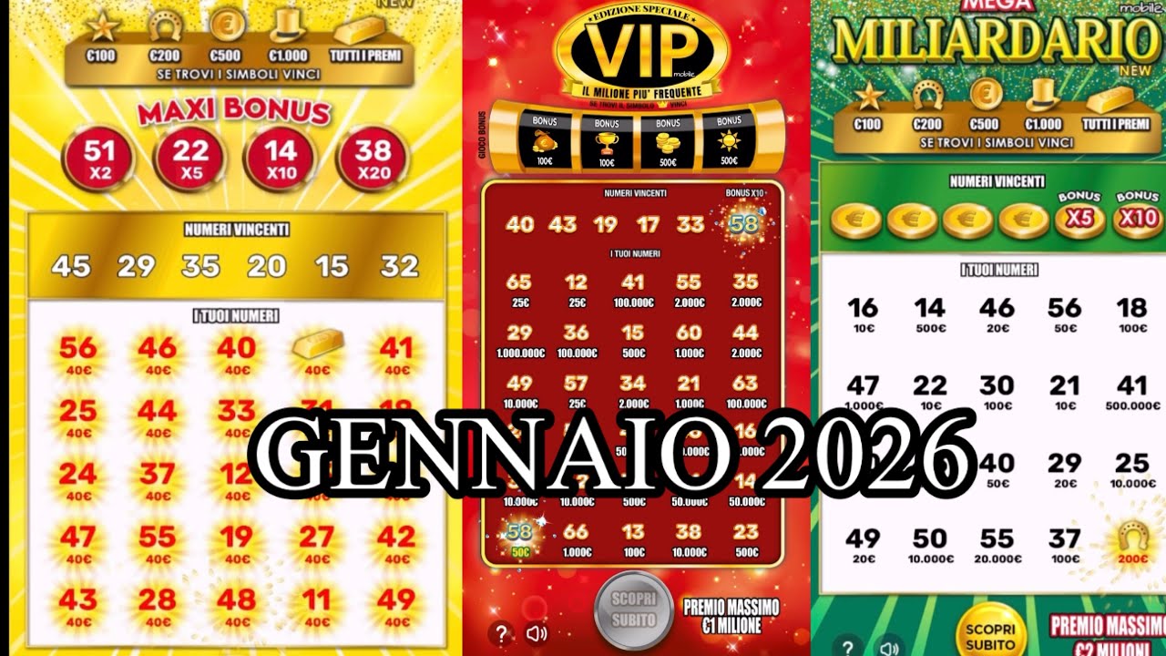 LE VINCITE PIÙ BELLE DI GRATTA E VINCI GENNAIO 2026 #grattaevinci 