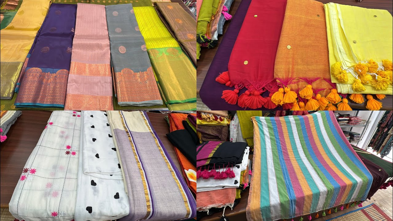 Bangalore Wholesale Exclusive Khadi Cotton Sarees | MulMul Cotton | Pure Silk Saree | Singles Avl