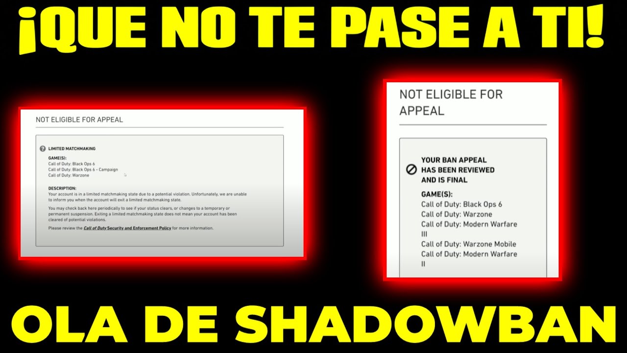 ¡QUE NO TE PASE A TI! Estas son las acciones que están causando SHADOWBAN masivos en WZ y en BO6 😯