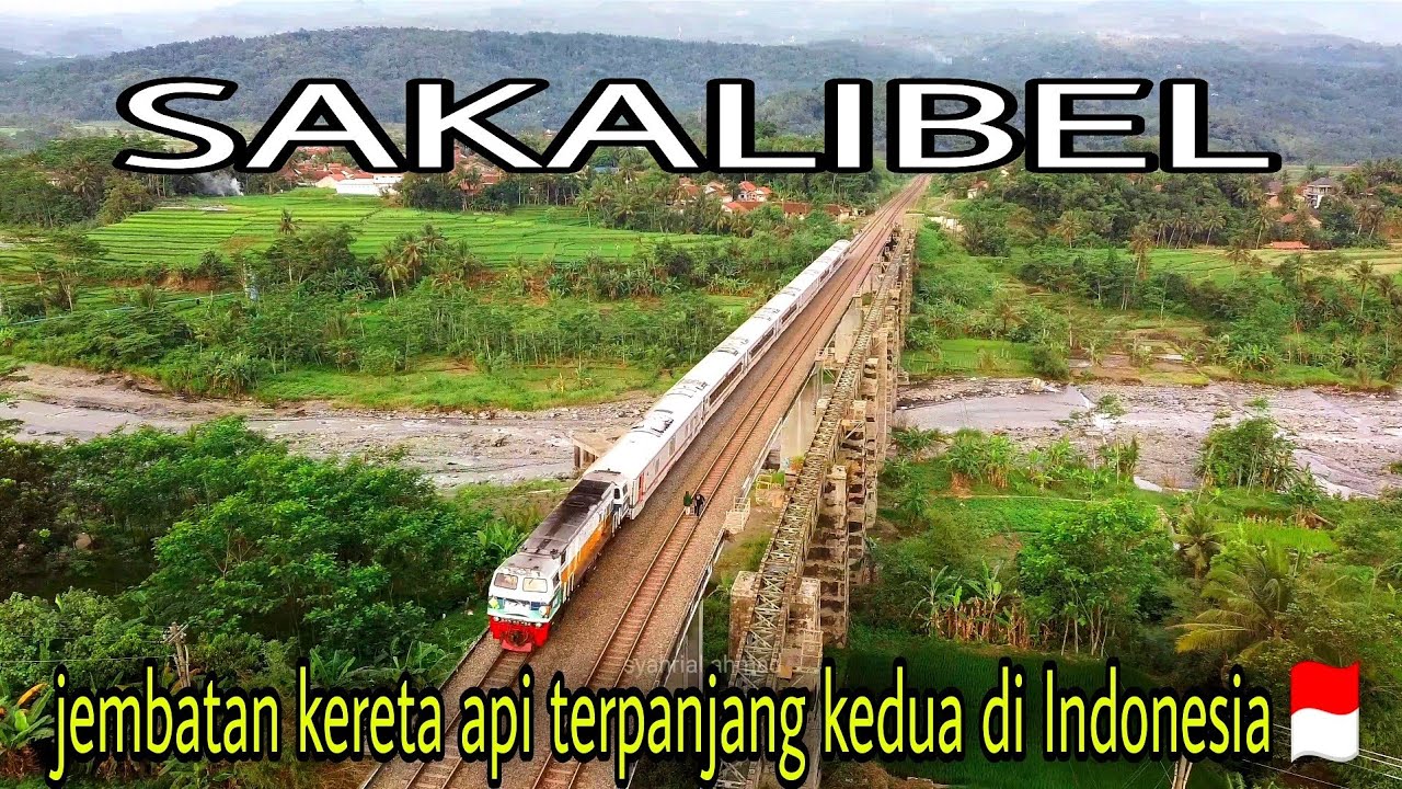 KEREN!! JEMBATAN KERETA API SAKALIBEL BUMIAYU || Terpanjang kedua di INDONESIA