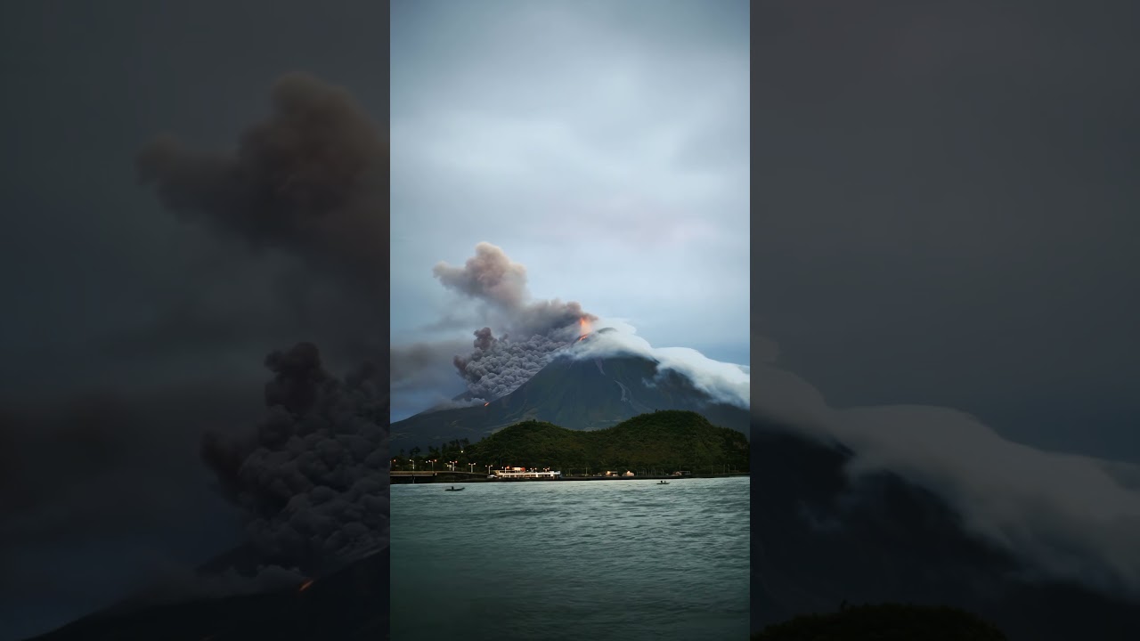 Massive Mayon Volcano Eruption with Flowing Lava | 4K Ultra HD Atmospheric Footage | Philippines