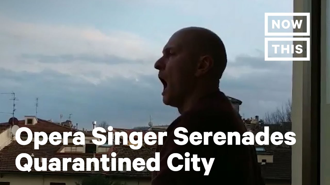 Italian Opera Singer Serenades Quarantined Florence Amidst Coronavirus Outbreak | NowThis