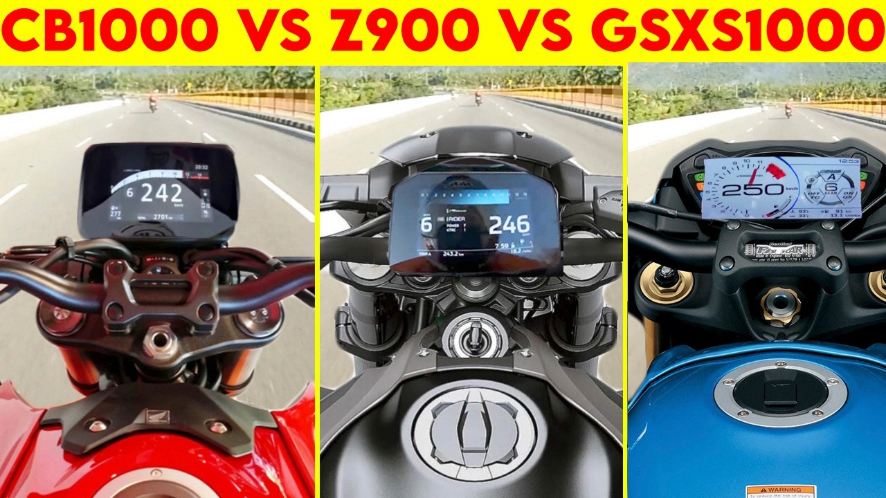 (2026) GSXS1000 VS  CB 1000 SP VS Z900 VS | 0 TO 300 | TOPSPEED CLOSE BATTLE !!!