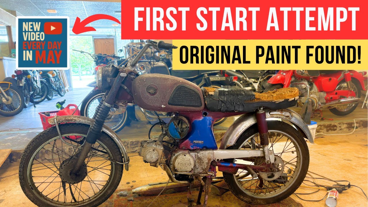 First Start Attempt on This Tragic Honda CL90